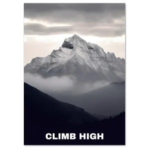 Climb High Mountains large wall art