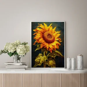 Majestic Sunflower Floral wall art prints