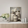 Rustic Jars Floral wall art prints