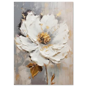 Golden Petals Floral large wall art