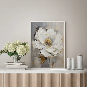 Golden Petals Floral wall art prints