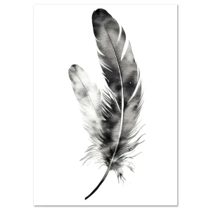 Whispering Feathers Abstract large wall art