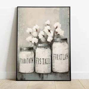 Vintage Jars Floral wall art prints