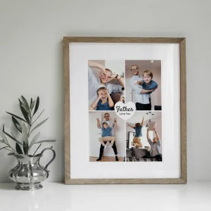 father love you photo collage close up view