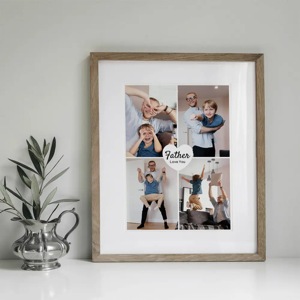 PA7104 P1 Father Love You Photo Collage Close Up View father love you photo collage close up view
