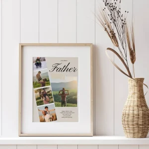 father’s day moments photo collage close up view
