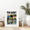 for daddy photo collage close up view