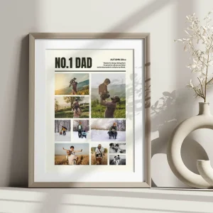 no.1 dad photo collage close up view