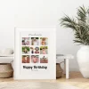 happy birthday photo collage close up view