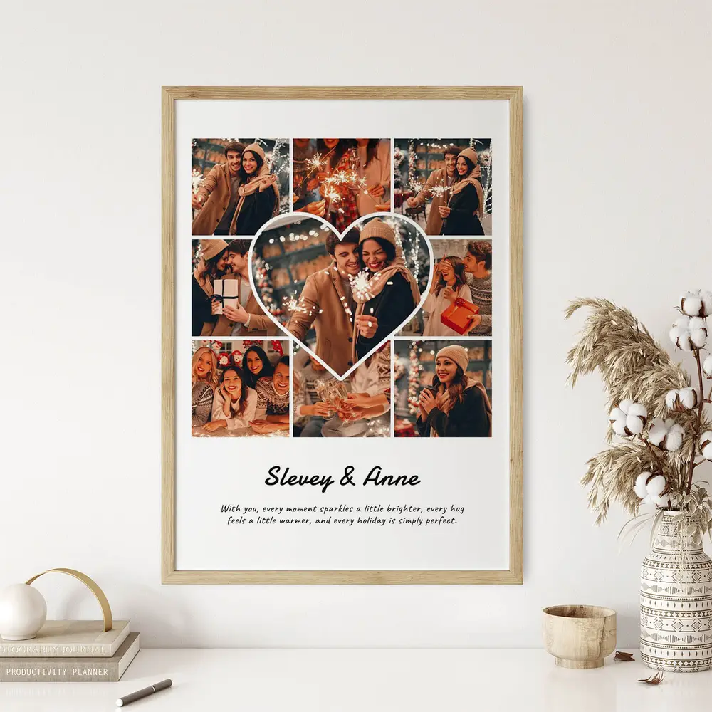PA9009 P1 Holiday Love Photo Collage Close Up View holiday love photo collage close up view