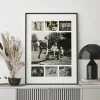 vintage memories photo collage close up view