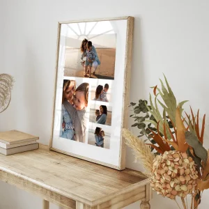 mother and child photo collage side view