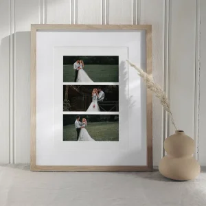 wedding day photo collage close up view
