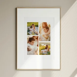 golden hour photo collage close up view