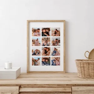 cozy moments photo collage close up view