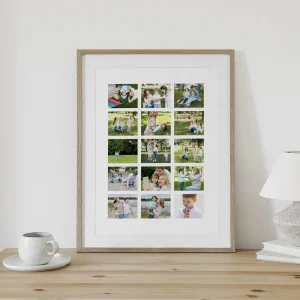 family fun outdoors photo collage close up view