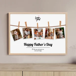 father’s day photo collage close up view