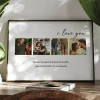 love story photo collage close up view