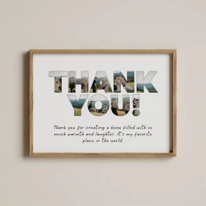thank you photo collage close up view