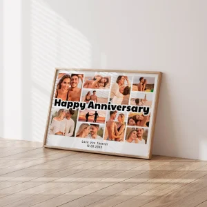 sunset anniversary photo collage side view
