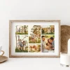 family in nature photo collage close up view