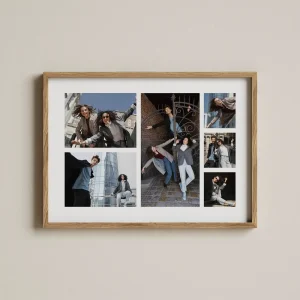 urban friends photo collage close up view
