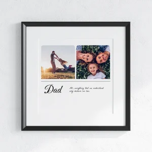 moment with dad photo collage close up view