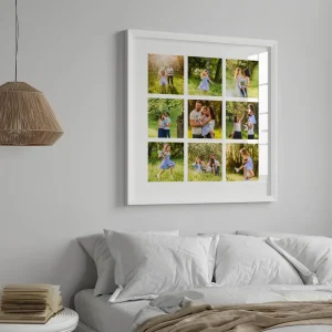 spring family photo collage side view