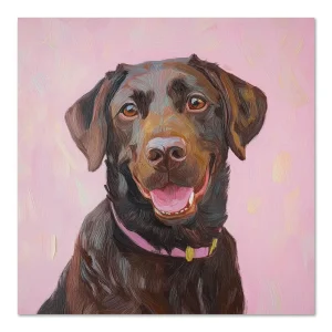 Joyful Labrador Portrait Family large wall art