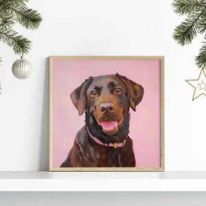 Joyful Labrador Portrait Family wall art prints