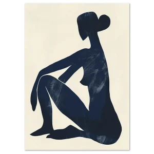 Poise in Silhouette Line large wall art