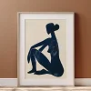 Poise in Silhouette Line wall art prints
