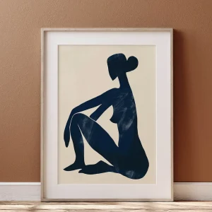 Poise in Silhouette Line wall art prints