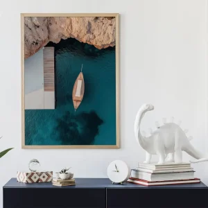 Azure Harbour View Coastal wall art prints
