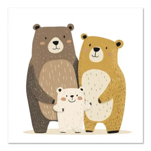 Bear Family Joy Kids large wall art