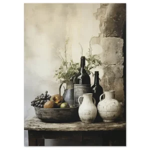 Rustic Stillness Vintage large wall art