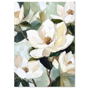 Blossoms of Grace Floral large wall art