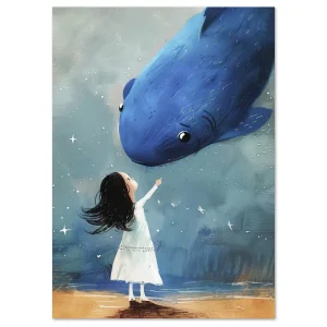 Dream with the Whale Kids large wall art