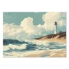 Lighthouse by the Shore Coastal large wall art