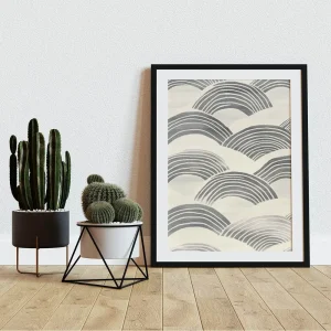 Waves of Calm Line wall art prints