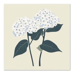 Hydrangea Grace Floral large wall art