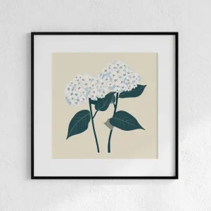 Hydrangea Grace Floral wall art prints