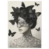 Veil of Butterflies Beauty large wall art