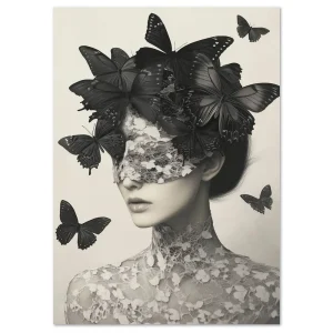 Veil of Butterflies Beauty large wall art