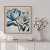 Blue Tulip Bloom Floral wall art prints