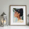 Golden Light Muse Beauty wall art prints