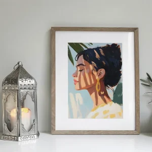 Golden Light Muse Beauty wall art prints