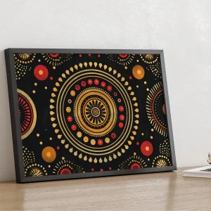Celestial Mandala Glow Aboriginal wall art prints