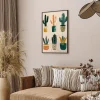 Playful Cactus Set Cartoon canvas prints