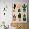 Playful Cactus Set Cartoon poster prints